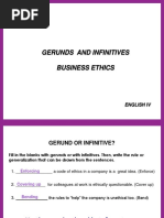 Gerunds and Infinitives Business Ethics