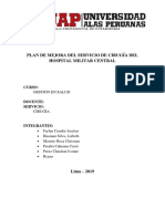 Plan de Mejora Del Servicio de Cirugía Del Hospital Militar Central