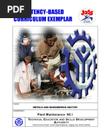 Competency-Based Curriculum Exemplar: Plant Maintenance NC I