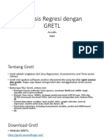 Analisis Regresi Dengan Aplikasi GRETL