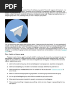 Rules of Telegram Group Admin