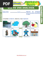 Qué Es Una Analogía para Segundo Grado de Primaria