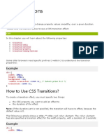 CSS Animation Transitions