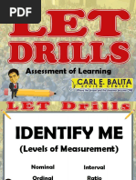 Assessment of Learning Drill 1