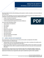 Health & Safety: Internal Audit Methodology