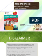 Power Point Pembelajaran Bahasa Indonesia XI A