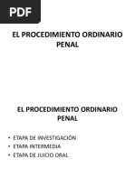 El Procedimiento Ordinario Penal