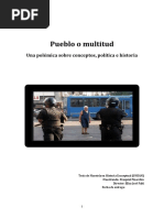 Ezequiel Pinacchio, Pueblo o Multitud. Una Polémica Sobre Conceptos, Política e Historia