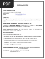 Syed Azmathullah: Curriculum Vitae