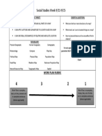 Social Studies Week 9/11-9/15: Work Plan Rubric