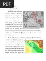 II. Babylonian Civilization: Old Map of Mesopotamia Where Babylon Belongs