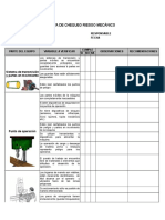 Lista de Chequeo Riesgo Mecánico