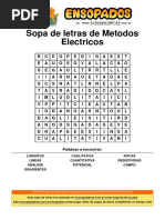 Sopa de Letras de Metodos Electricos