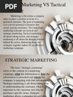 Chapter 4 - Strategic and Tactical Marketing