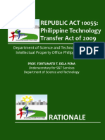 Republic Act 10055: Philippine Technology Transfer Act of 2009