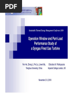 Operation Window and Part-Load Performance Study of A Syngas Fired Gas Turbine A Syngas Fired Gas Turbine