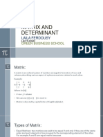 Matrix and Determinant