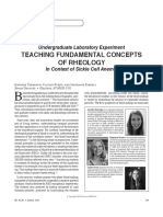 Teaching Fundamental Concepts of Rheology: Undergraduate Laboratory Experiment