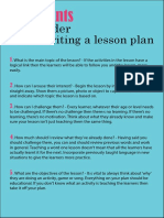 When Writing A Lesson Plan: To Consider