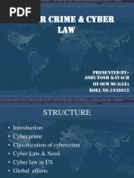 Cyber Crime & Cyber LAW: Presented By:-Ashutosh Kavach III Sem Mca (LE) Roll No.1939012