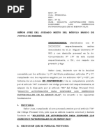 Autorización para Disponer Derechos de Menor