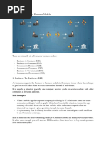 Types of E-Commerce Business Models