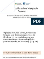 Benveniste Comunicación Animal y Lenguaje Humano