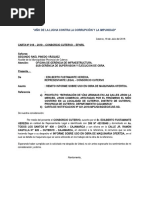 Carta Representante Legal N°016