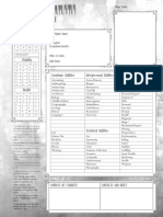 Trail of Cthulhu - Character Sheet Double