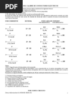 Tablas para Cálculo de Calibre de Conductor