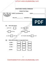 CBSE Class 2 Assignment Math