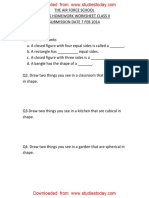 CBSE Class 2 Maths Practice Worksheets (103) - Shapes PDF