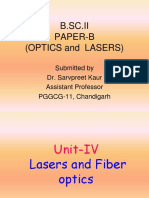 B.SC - Ii Paper-B (Optics and Lasers) : Submitted by Dr. Sarvpreet Kaur Assistant Professor PGGCG-11, Chandigarh