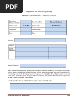 Department of Chemical Engineering ECH 3023 (Heat Transfer) - Laboratory Exercise