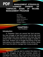 Income Management Struggles OF Business Owners OF Tampakan: Basis OF Income Management Program