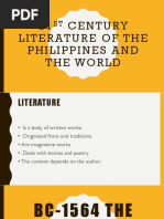 21st Century Literature of The Philippines and The World (Pre-Colonial Era)