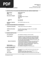 Material Safety Data Sheet: Effective Date 18.10.2010 According To EC Directive 2001/58/EC