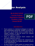 Factor Analysis: Dr. R. Ravanan