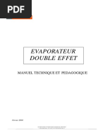 Evaporateur Double Effet: Manuel Technique Et Pedagogique