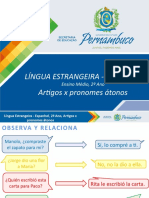 Artigos X Pronomes Átonos