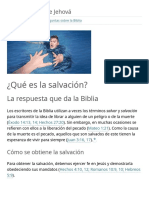 ¿Qué Dice La Biblia Sobre La Salvación?