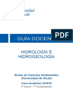 Hidrología E Hidrogeología: Grado en Ciencias Ambientales Universidad de Alcalá