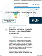 Importing and Using Javascript Libraries in Your Visual Builder Custom Code