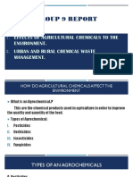 Group 9 Report: Effects of Agricultural Chemicals To The Environment. Urban and Rural Chemical Waste Management