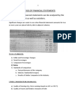 Analysis of Financial Statements We Will See How Financial Statements Can Be Analyzed by The Firm's Management As Well As Outsiders