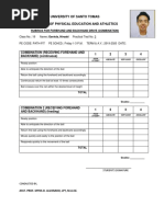 Table Tennis Combination Rubric