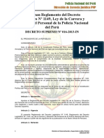 Decreto Legislativo #1149, Ley de La Carrera y Situacion Del Personal de La Policia Nacional Del Peru