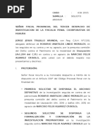 Modelo de Solicitud de Archivo de Investigacion Prelimar