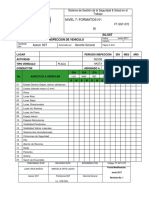  Formato Inspección de Vehículo