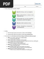 Goal Setting Lecture Notes